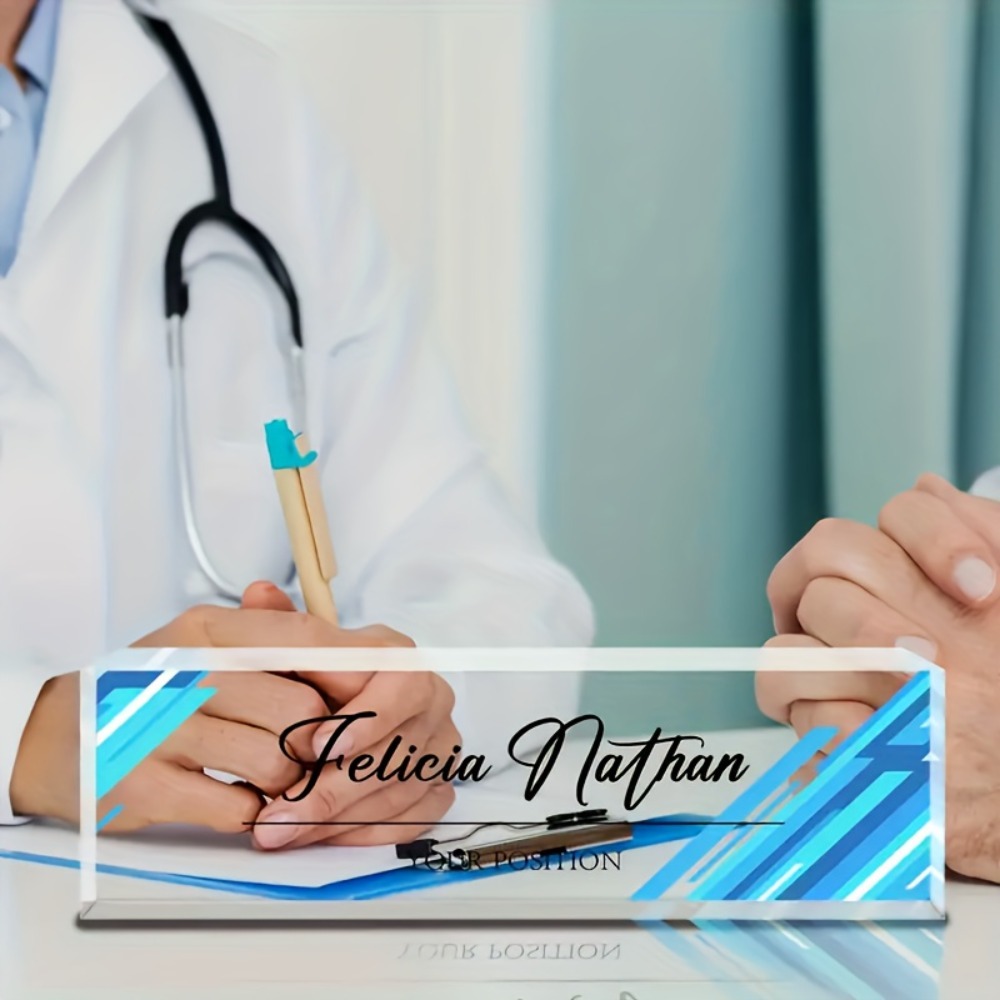 1pc Custom Acrylic Desk Namepl - Desk Name Plate ulasan dan harga