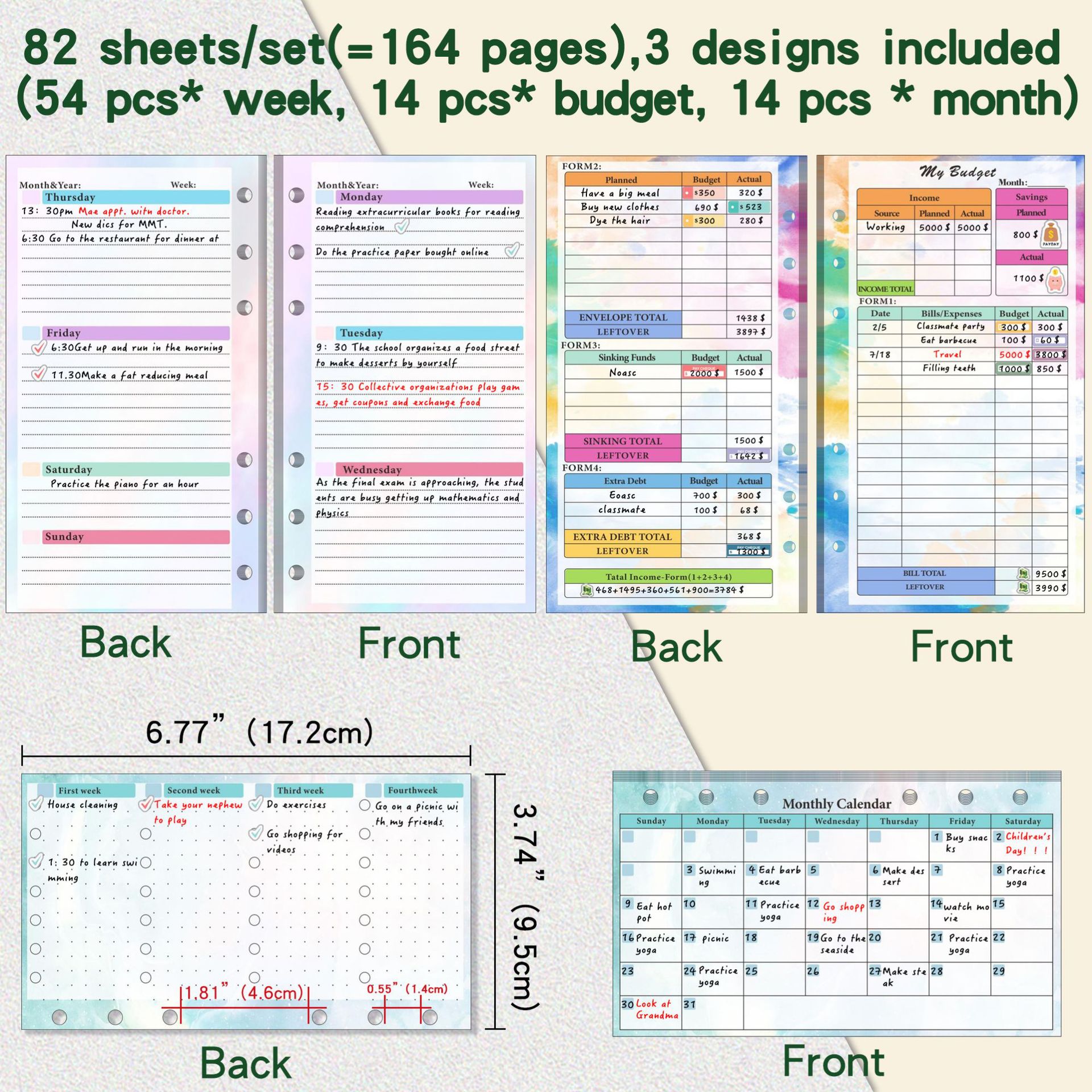 A6 Binder Budget Planner Noteb - Planner Weekly Budget ulasan dan harga