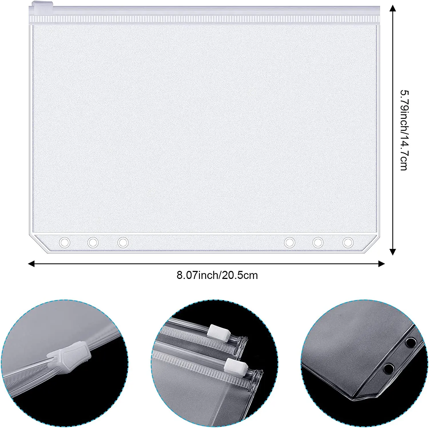 Binder Pockets A6 6-Hole Zippe - Planner Weekly Budget ulasan dan harga