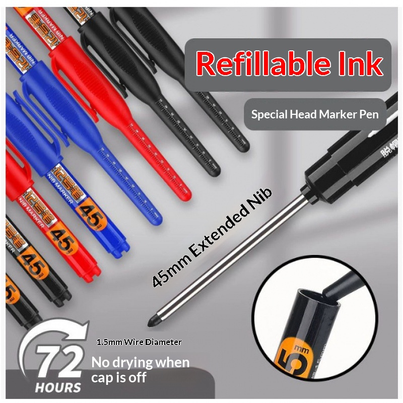 12/2Pcs 45mm Deep Hole Marker  - Whiteboard Marker Set ulasan dan harga