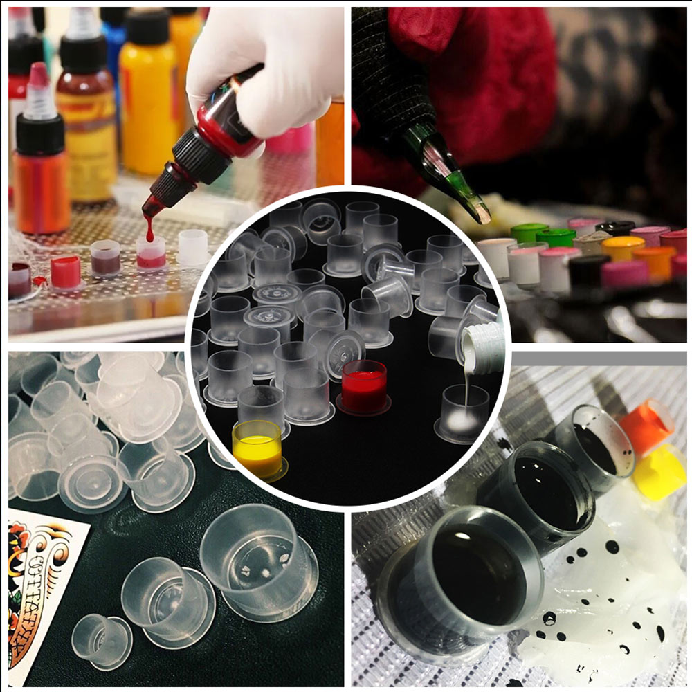 300/100pcs Tattoo Ink Cups Cap - Calligraphy Ink Bottle ulasan dan harga