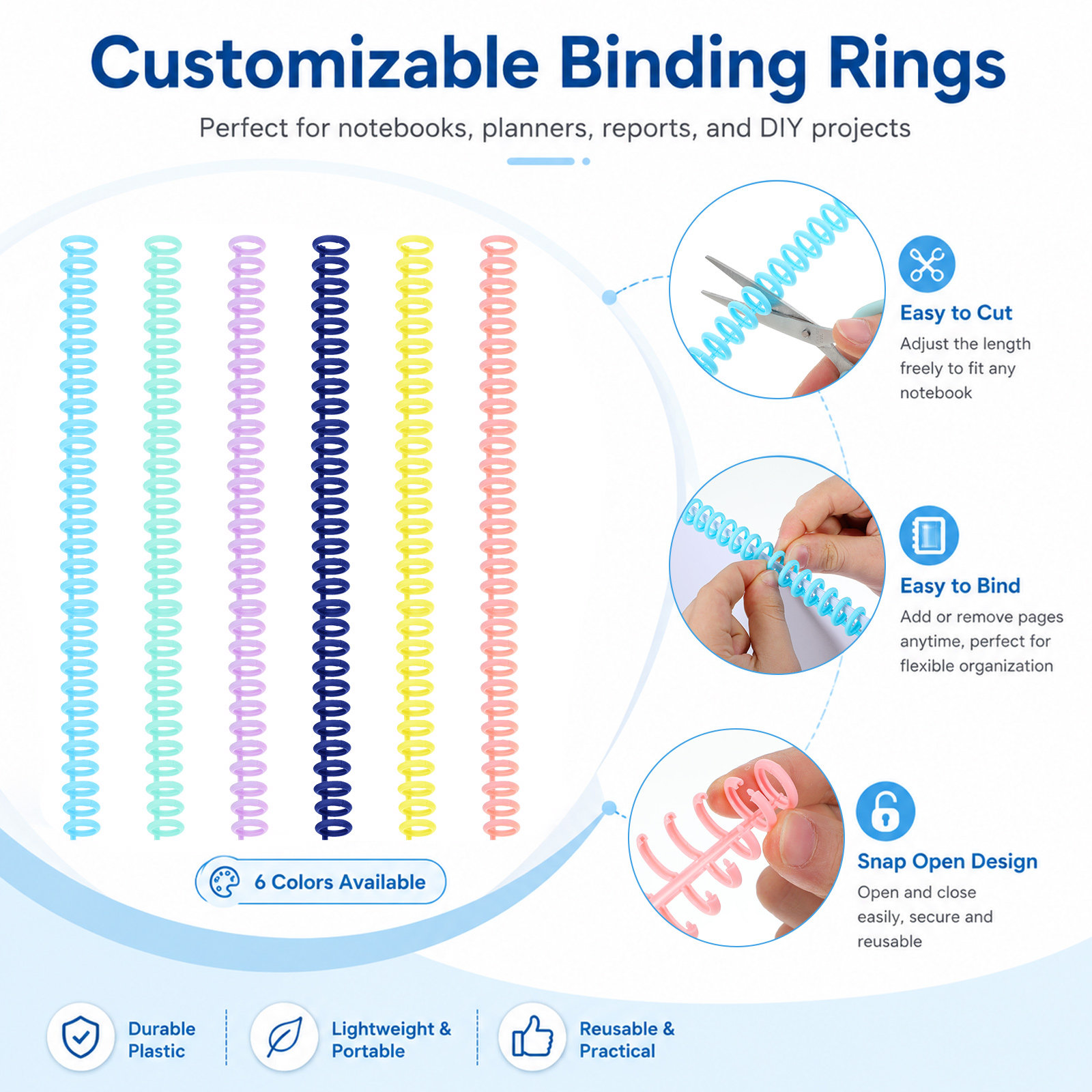 12Pcs Binding Spines Plastic C - Binding Comb Plastic ulasan dan harga
