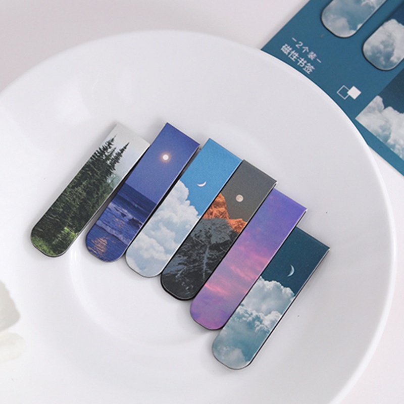 2Pcs/Set Bookmarks Beautiful N - Paperclip Magnetic Set ulasan dan harga