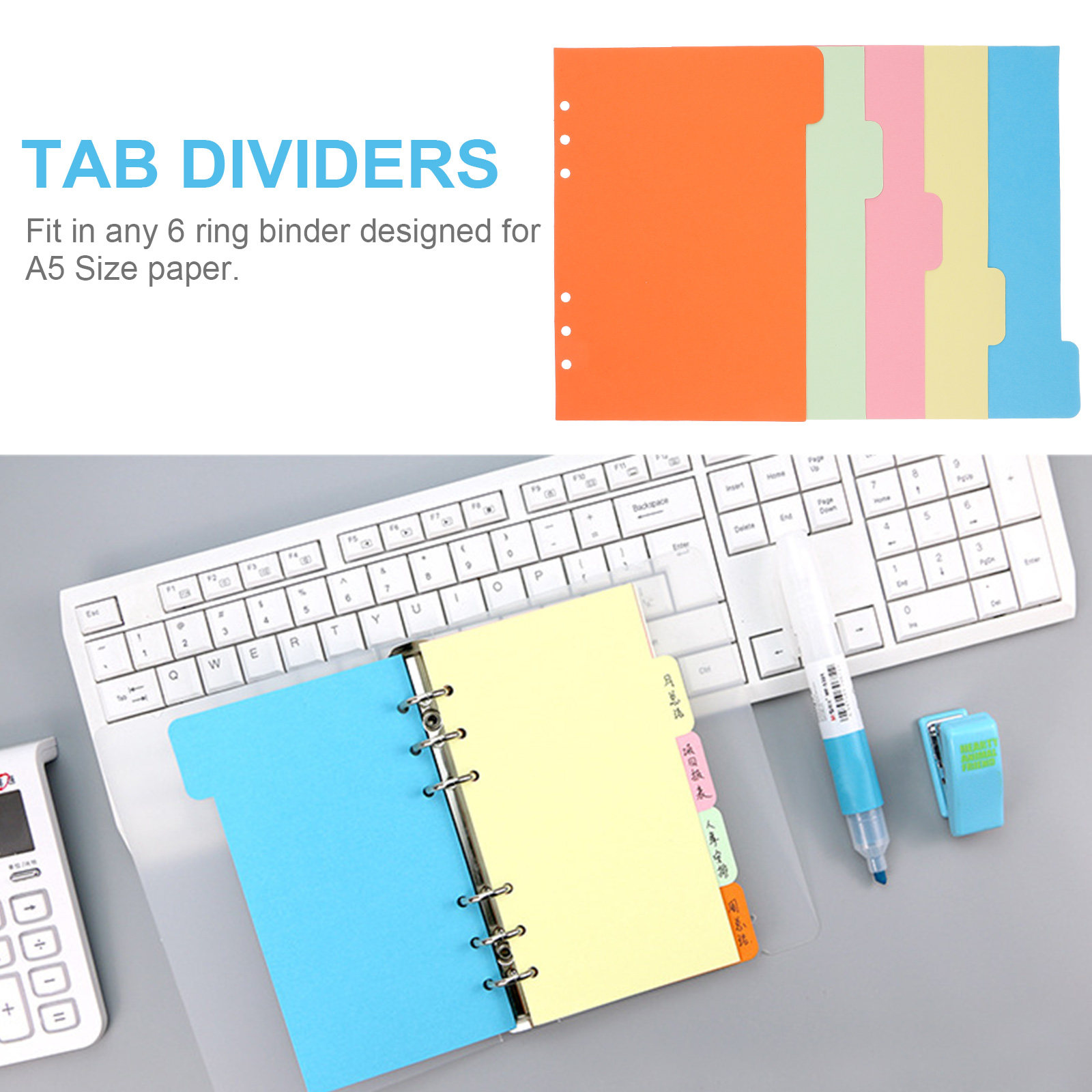 1Set A5 Tab Divider Index Shee - Index Tab Divider ulasan dan harga