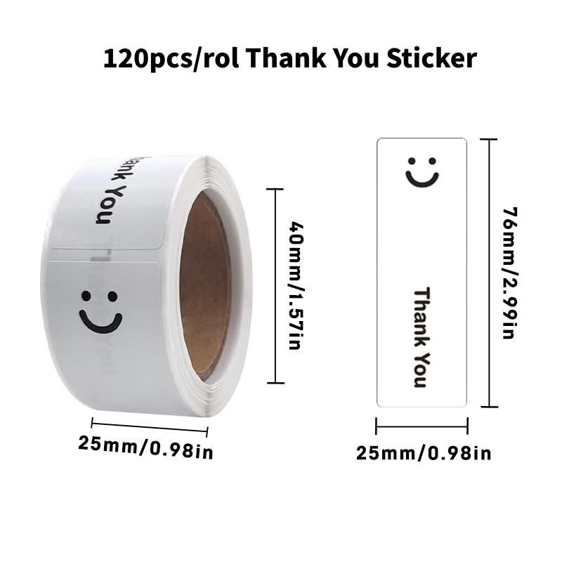 KAYSION 120Pcs/Roll Thank You  - Sticker Label Roll ulasan dan harga