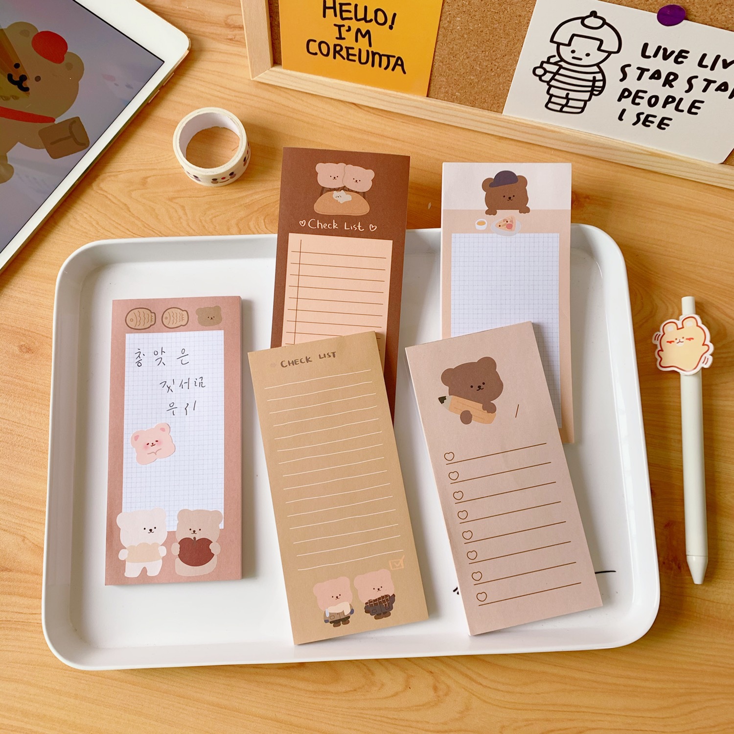 Kawaii Cute Korean Cookie Bear - Office Stationery Supply List ulasan dan harga
