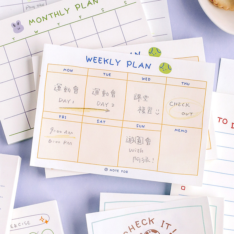 100sheets/50sheets Cute Plan S - Office Stationery Supply List ulasan dan harga