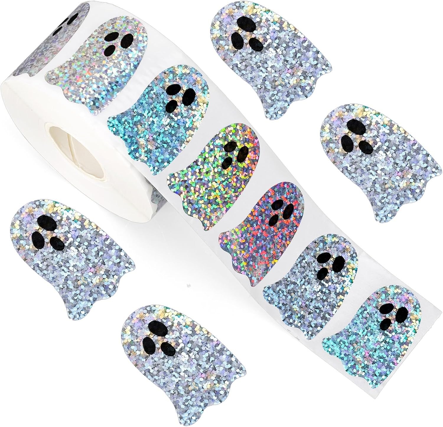 Ghost-Shaped DIY Waterproof St - Sticker Label Roll ulasan dan harga