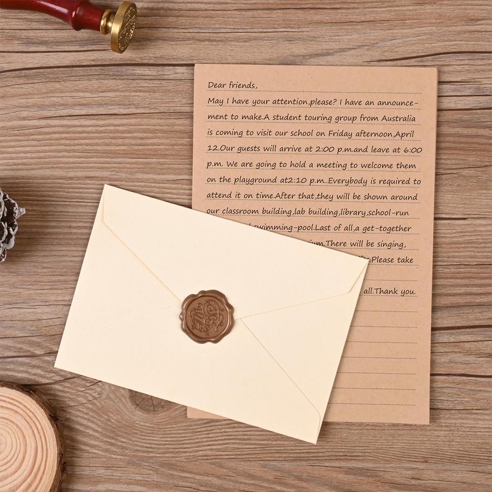 Stationery Set with Envelopes  - Wax Seal Stamp Kit ulasan dan harga