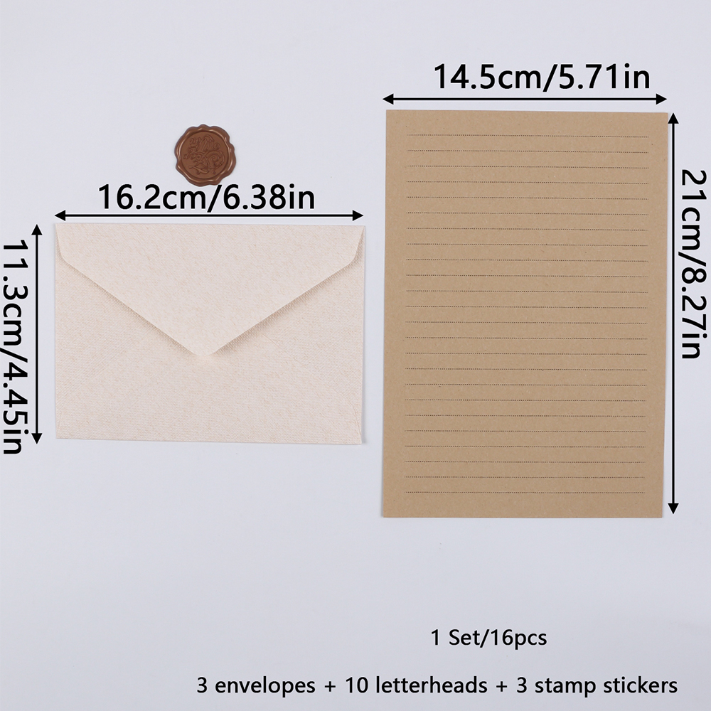 Stationery Set with Envelopes  - Wax Seal Stamp Kit ulasan dan harga