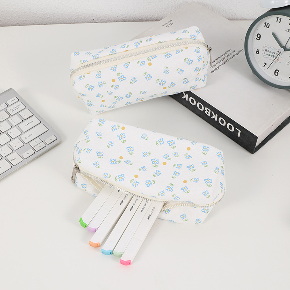 Simple Floral Printed Pencil C - Stationery Office Supply Store ulasan dan harga