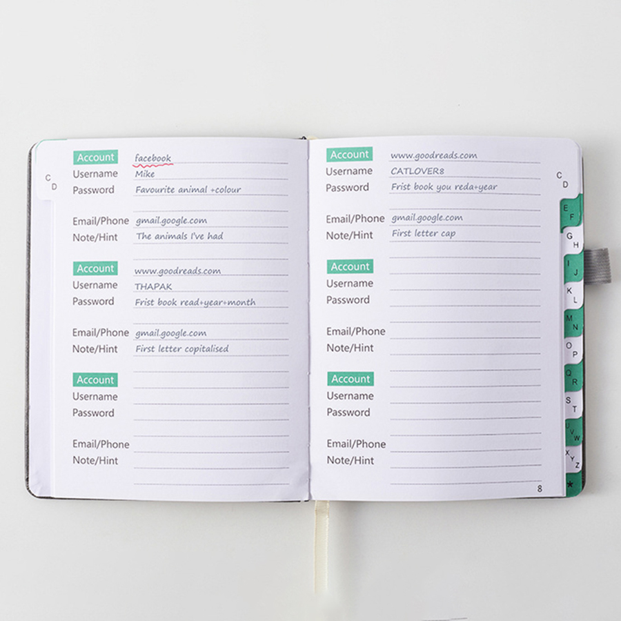 1pc Compact Password Keeper Bo - Index Tab Divider ulasan dan harga