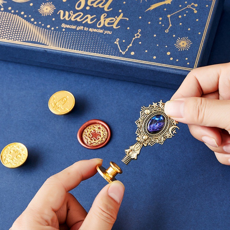 Starry Fire Lacquer Stamp Set  - Wax Seal Stamp Kit ulasan dan harga