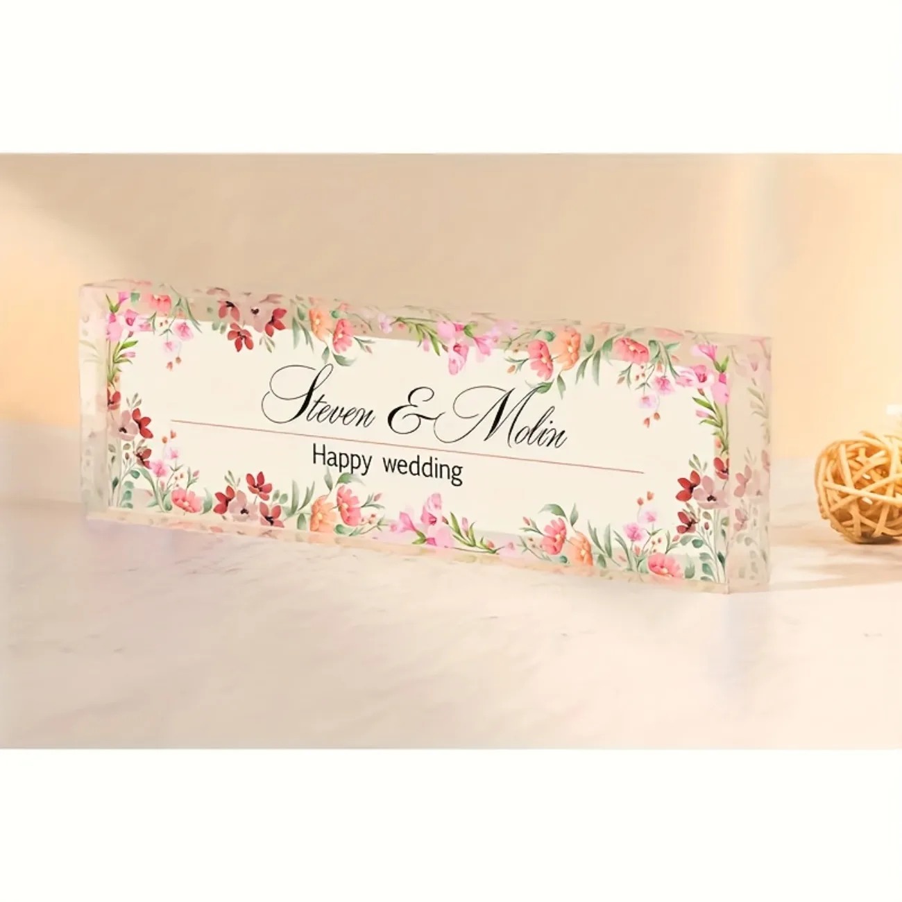 Customizable 2D Acrylic Desk N - Desk Name Plate ulasan dan harga